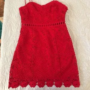 Forever 21 Red Lace Dress